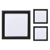3 Painel de Led Stella Quadrado deep de Embutir Recuado 22W Bivolt Preto 4000K Luz Neutra 3 Painel de Led Stella Quadrado deep de Embutir Recuado 22W Bivolt Preto 4000K Luz Neutra