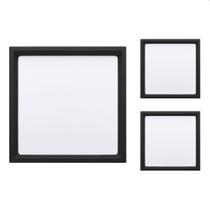 3 Painel de Led Stella Quadrado Deep de Sobrepor Recuado 22W Bivolt Preto 3000K Luz Amarela 3 Painel de Led Stella Quadrado Deep de Sobrepor Recuado 22W Bivolt Preto 3000K Luz Amarela