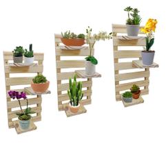 3 Painel Floreira Treliça Jardim Vaso Orquídea Plantas Suculentas