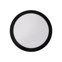 3 Painel Luminária Plafon Led Embutir 18W Redondo Slim Preto
