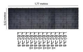 3 Painel P/ Ferramentas Plástico Perfurado Organizador Preto