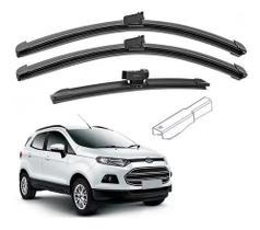 3 Palhetas Limpador Parabrisa Ecosport 2013 2014 2015 2016