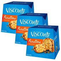 3 panetone visconti frutas cristalizadas presente natal 400g