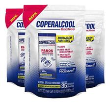 3 Pano Umedecido Álcool 70 Refil Com 35 Un Cada Coperalcool 3 Pano Umedecido Álcool 70 Refil Com 35 Un Cada Coperalcool
