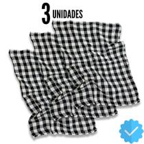 3 Panos De Chão XADREZ PRETO Premium Atacado Grande - Saco Qualidade 3 Panos De Chão XADREZ PRETO Premium Atacado Grande - Saco Qualidade