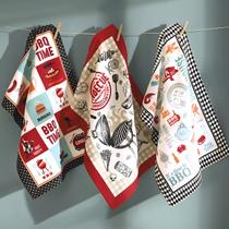 3 Panos De Prato Atoalhado Dohler Felpudo Pia Kit Cor Barbecue