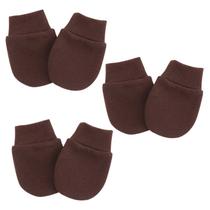 3 Par/conjunto Baby Cotton Mitten Newborn Anti-Eat Mão Anti-Grab Face Protect Baby Mitten - CF