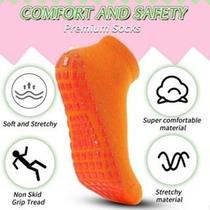 3 Par Meia Antiderrapante Hidroginástica Juvenil Adulto 33 38 e 38 44 Unissex Pilates Yoga Antiaderente Idoso Piscina
