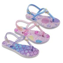 3 Par Sandália Infantil Menina Chinelo Rasteira Feminina K59 3 Par Sandália Infantil Menina Chinelo Rasteira Feminina K59