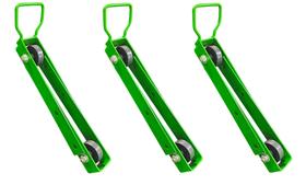 3 Pares Corrediça Com Roldana Para Porteira De Curral Brete - Aço 40x7cm Caçula
