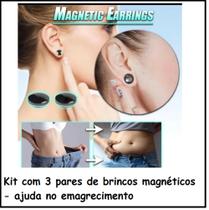 3 pares de brinco magnético auxilia no emagrecimento