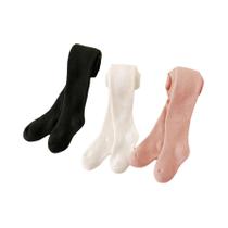 3 pares de meia-calça feminina de cor sólida são adequadas para a vida diária 3 pares de meia-calça feminina de cor sólida são adequadas para a vida diária