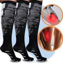 3 Pares De Meia De Compressão Para Caimbras Trombose E Anti Varizes