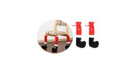 3 Pares De Meias De Natal Para Pés De Cadeiras 3 Pares De Meias De Natal Para Pés De Cadeiras