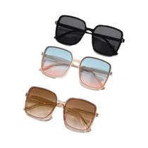 3 pares de óculos femininos elegantes em formato quadrado, acessórios de praia para óculos femininos