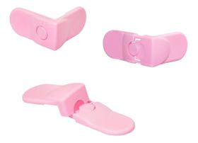 3 Pares de Trava Gaveta Rosa Lisa 3 Pares de Trava Gaveta Rosa Lisa