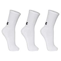 3 Pares Meia Unissex Under Armour Core Cotton Cano Alto