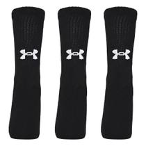 3 Pares Meia Unissex Under Armour Core Cotton Cano Alto 3 Pares Meia Unissex Under Armour Core Cotton Cano Alto