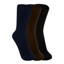 3 Pares Meias Social Punho Canelado 100% Poliamida Trifil 7001