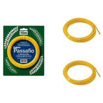 3 Passa Fio Proaqua 15 Metros Profissional Nylon Flexível