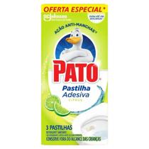 3 Pastilhas Adesiva Pato Citrus Detergente Sanitário 3 Pastilhas Adesiva Pato Citrus Detergente Sanitário