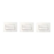 3 Pc Interruptor Duplo Simples P Móveis Margirius Branco 10a