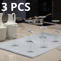 3 Pcs, Base para Secagem de Taças, Bar, 70x50cm, Branco, Absorvente, Prático e Ecológico - VilaFlor 3 Pcs, Base para Secagem de Taças, Bar, 70x50cm, Branco, Absorvente, Prático e Ecológico - VilaFlor