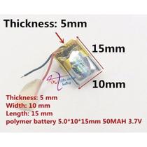 3 Pcs Bateria 15mm X 10mm X 5mm 3,7v 50mah Mini 3 Pcs Bateria 15mm X 10mm X 5mm 3,7v 50mah Mini