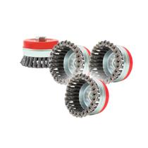3 Pcs Escova Copo Aço Carbono Trançada 4 Pol 100mm M14 Ômega 3 Pcs Escova Copo Aço Carbono Trançada 4 Pol 100mm M14 Ômega