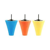 3 PCS Esponjas De Polimento De Carro Cone Ball Wheel Waxing Pad SEAMETAL Buffer Pad