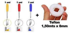 3 Pçs Lâmina 30 45 60 Faca Plotter de Recorte para Vários Modelos + Teflon
