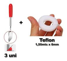 3 Pçs Lâmina Faca 45 - Vários Modelos para Plotter de Recorte + Teflon - Roland, Jaguar, Jinka, Mimaki