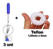 3 Pçs Lâmina Faca 60 - Vários Modelos para Plotter de Recorte + Teflon - Roland, Jaguar, Jinka, Mimaki