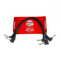 3 Peças Cabo P10 90 graus Mono P/ Pedal 0,20mm Od:5mm Niq 25cm Fonte Guitarra