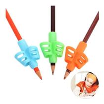 3 PEÇAS COLORIDAS Adaptador Corretor de Escrita Apoio de Lápis auxilio para pega fina