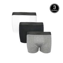 3 Peças Cueca Sortida C5 Boxer De Algodão - QLC SPORT