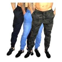 3 Peças Kit Calça Jeans Joguer Cores Masc Clara Escura