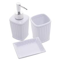 3 Peças para Banheiro Lyor Antibes de Ceramica Branco 3 Peças para Banheiro Lyor Antibes de Ceramica Branco