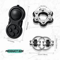3 peças portátil Mini Fidget Toy Set inclui seis rolos C