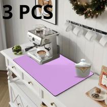 3 Peças, Protetor Base de Superfície para Cafeteira, 70x50cm, Rosa, Lavável, Organize com Estilo 3 Peças, Protetor Base de Superfície para Cafeteira, 70x50cm, Rosa, Lavável, Organize com Estilo