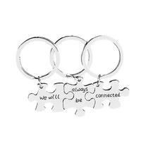3 peças We We Will Be Connected Letters, conjunto de chaveir 3 peças We We Will Be Connected Letters, conjunto de chaveir