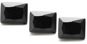 3 Pedras Onix Zircônia Preta 7 mm x 9 mm Para Anel, Pingente, Brincos Unidade 3 Pedras Onix Zircônia Preta 7 mm x 9 mm Para Anel, Pingente, Brincos Unidade