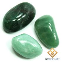 3 pedras Roladas de Quartzo Verde Natural 2cm cura e Calma