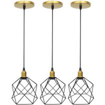 3 Pendentes Aramado Cálice Luminária Lustre Luxo Teto Retrô Vintage Balcão Agp Ilumini Industrial 3 Pendentes Aramado Cálice Luminária Lustre Luxo Teto Retrô Vintage Balcão Agp Ilumini Industrial