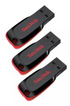 3 Pendrives Crozer Blade Sandisk 32gb Armazene Fotos