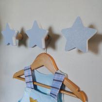 3 Penduradores De Parede Estrela Colorida Mdf Laminado 3 Penduradores De Parede Estrela Colorida Mdf Laminado