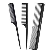 3 Pente de Carbono Pro Dentes Fino Wine e Médio Vertix 3 Pente de Carbono Pro Dentes Fino Wine e Médio Vertix