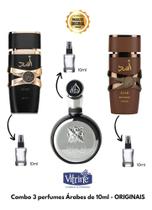 3 Perfumes Árabes Fracionados Asad+Asad Bourbon+Fakhar Black 10ml Cada Originais 3 Perfumes Árabes Fracionados Asad+Asad Bourbon+Fakhar Black 10ml Cada Originais