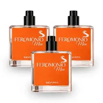 3 Perfumes Feromônio Men Sidarta ORIGINAL Masculino Atraia atenção, desperte desejos e crie conexões