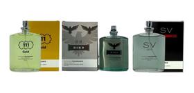 3 Perfumes Masculino importado otima Fixaçao Revenda Atacado BIRD BLACK 7 E SV